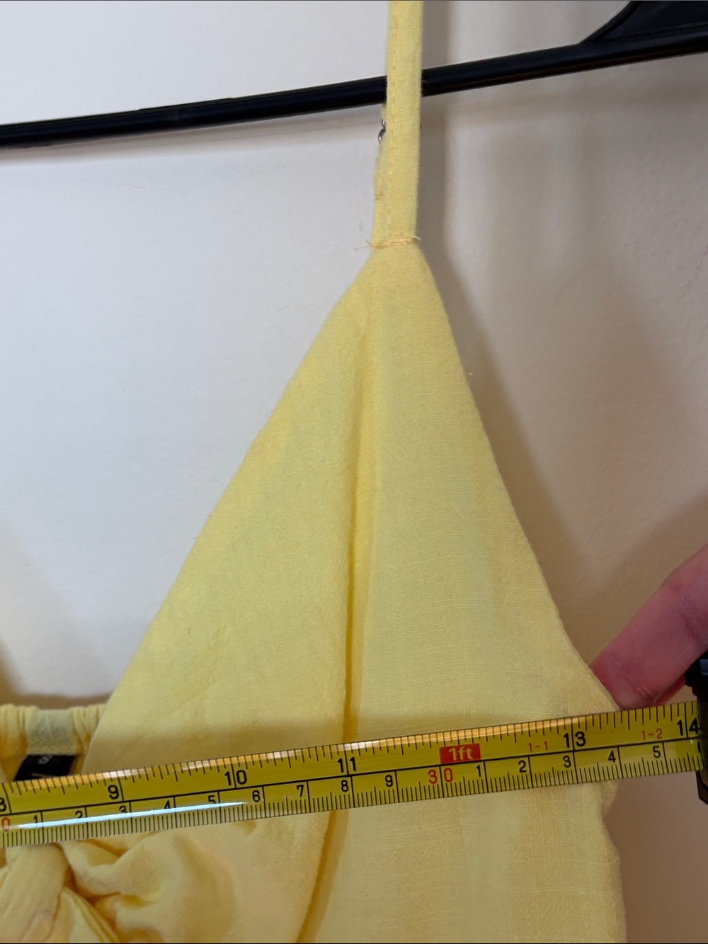 Sunny Yellow Tie-Front Sundress Buttons Sleeveless Smocked Back Butter Yellow - Picture 8 of 12